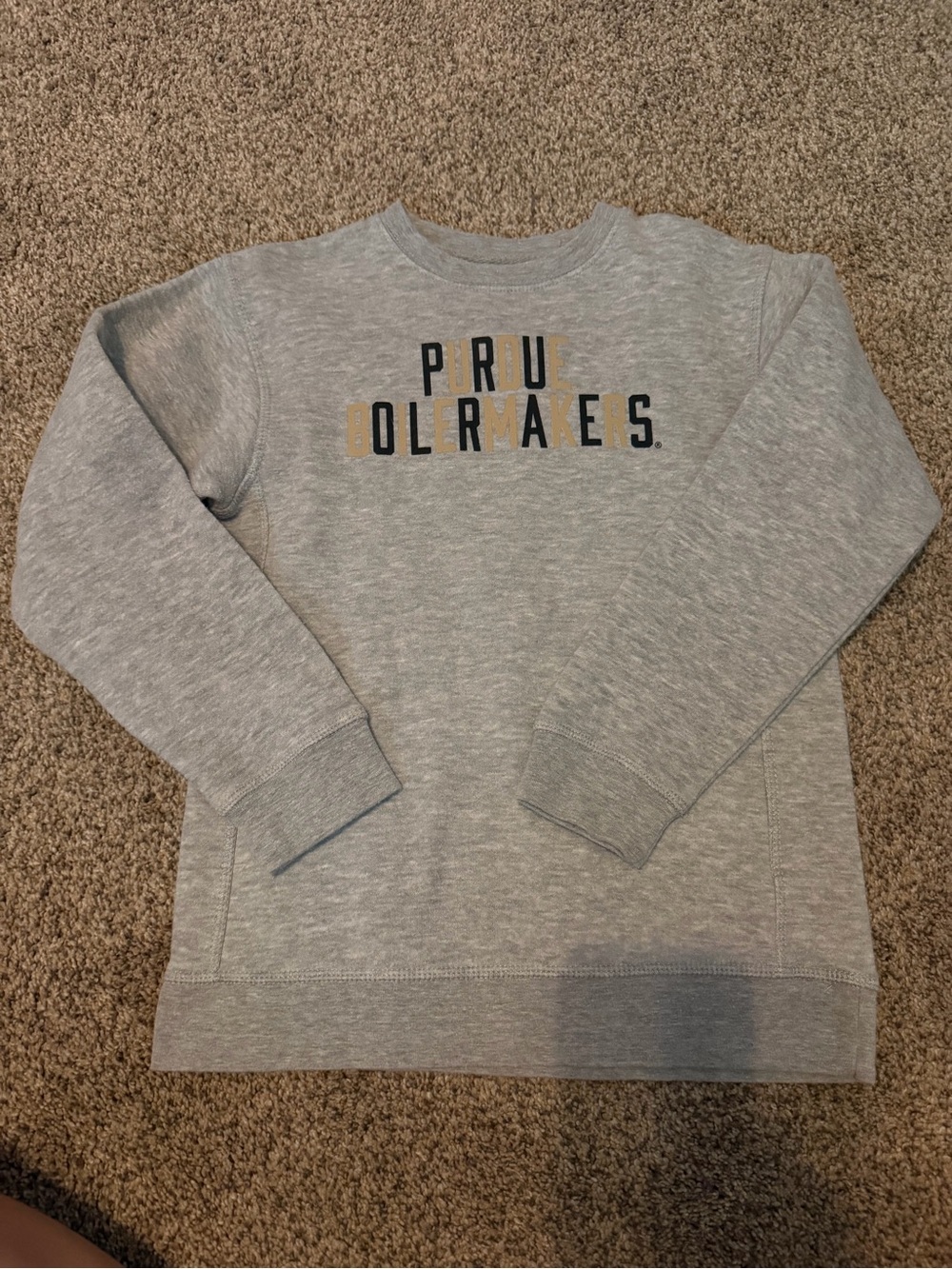 Kids Gray Pullover Sweatshirt Purdue boilermakers